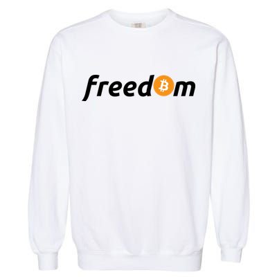 Freedom Bitcoin Crypto Garment-Dyed Sweatshirt