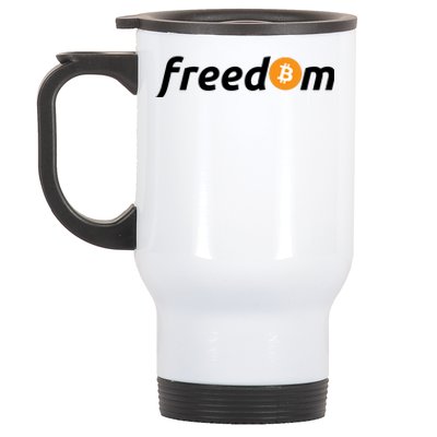 Freedom Bitcoin Crypto Stainless Steel Travel Mug