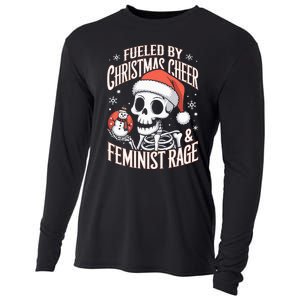 Fueled By Christmas Cheer And Feminist Rage Snowman Cooling Performance Long Sleeve Crew