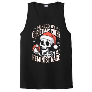 Fueled By Christmas Cheer And Feminist Rage Snowman PosiCharge Competitor Tank