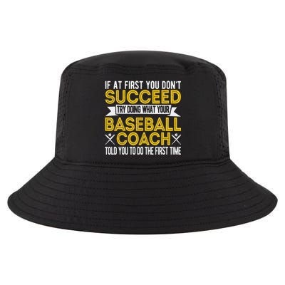 Funny Baseball Coach Baseball Team Coach Retro Cool Comfort Performance Bucket Hat