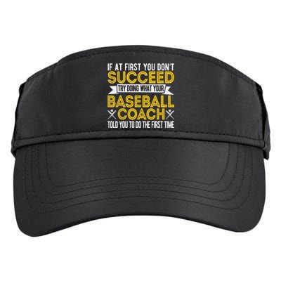 Funny Baseball Coach Baseball Team Coach Retro Adult Drive Performance Visor