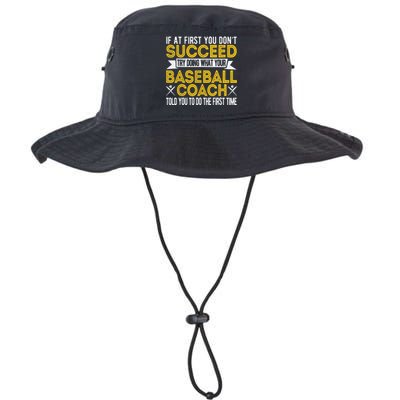 Funny Baseball Coach Baseball Team Coach Retro Legacy Cool Fit Booney Bucket Hat