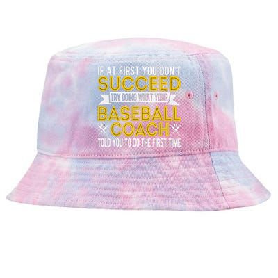 Funny Baseball Coach Baseball Team Coach Retro Tie-Dyed Bucket Hat