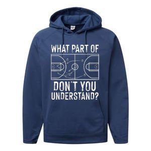 Funny Basketball Coach Design Men Women Ball Game Trainers Performance Fleece Hoodie