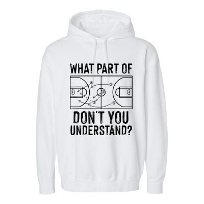 Funny Basketball Coach Design Men Women Ball Game Trainers Garment-Dyed Fleece Hoodie