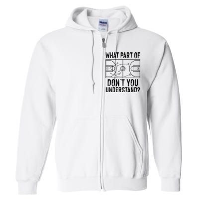 Funny Basketball Coach Design Men Women Ball Game Trainers Full Zip Hoodie