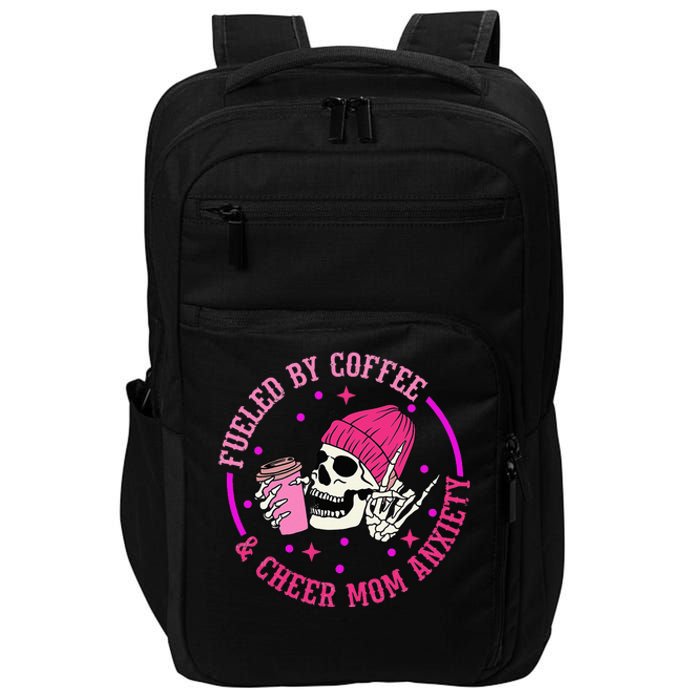 Fueled By Coffee & Cheer Mom Anxiety Impact Tech Backpack