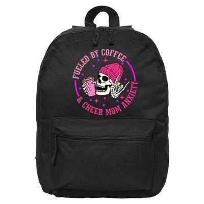 Fueled By Coffee & Cheer Mom Anxiety 16 in Basic Backpack