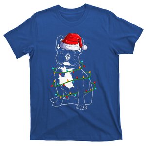 French Bulldog Christmas Dog Mom Dad Christmas Lights T-Shirt