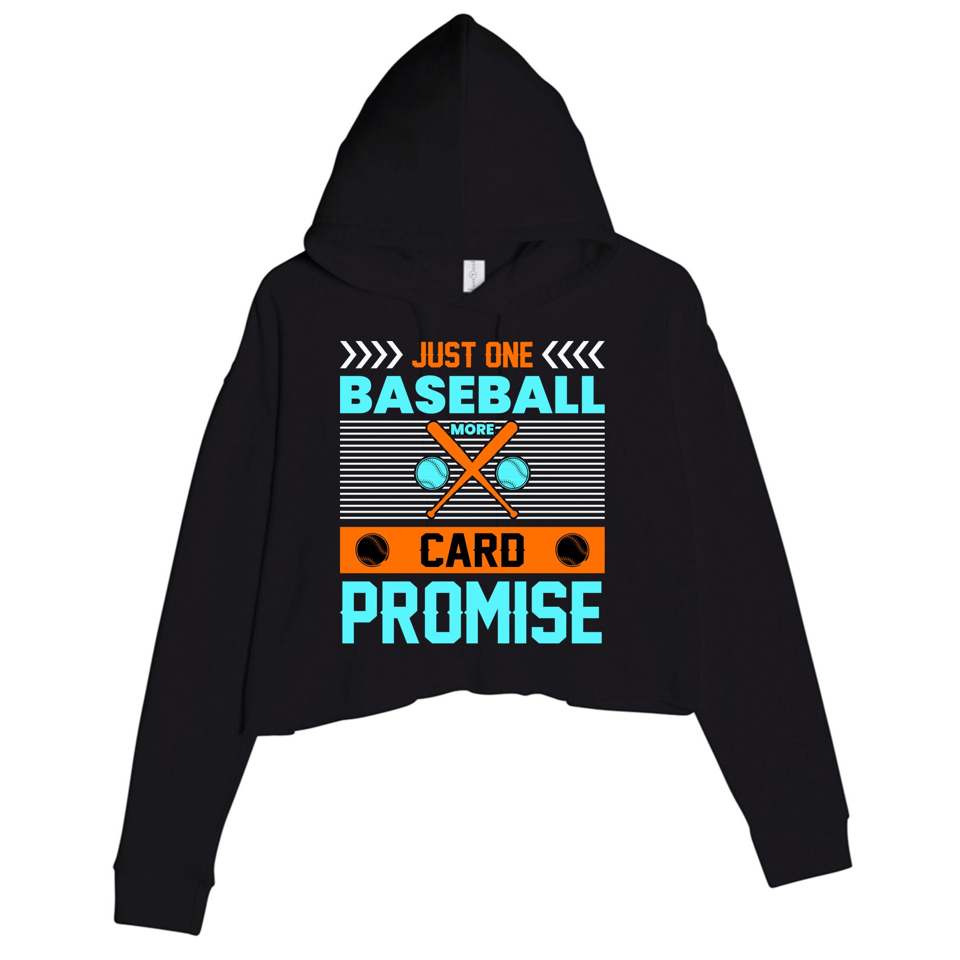 Funny Baseball Card Crop Fleece Hoodie