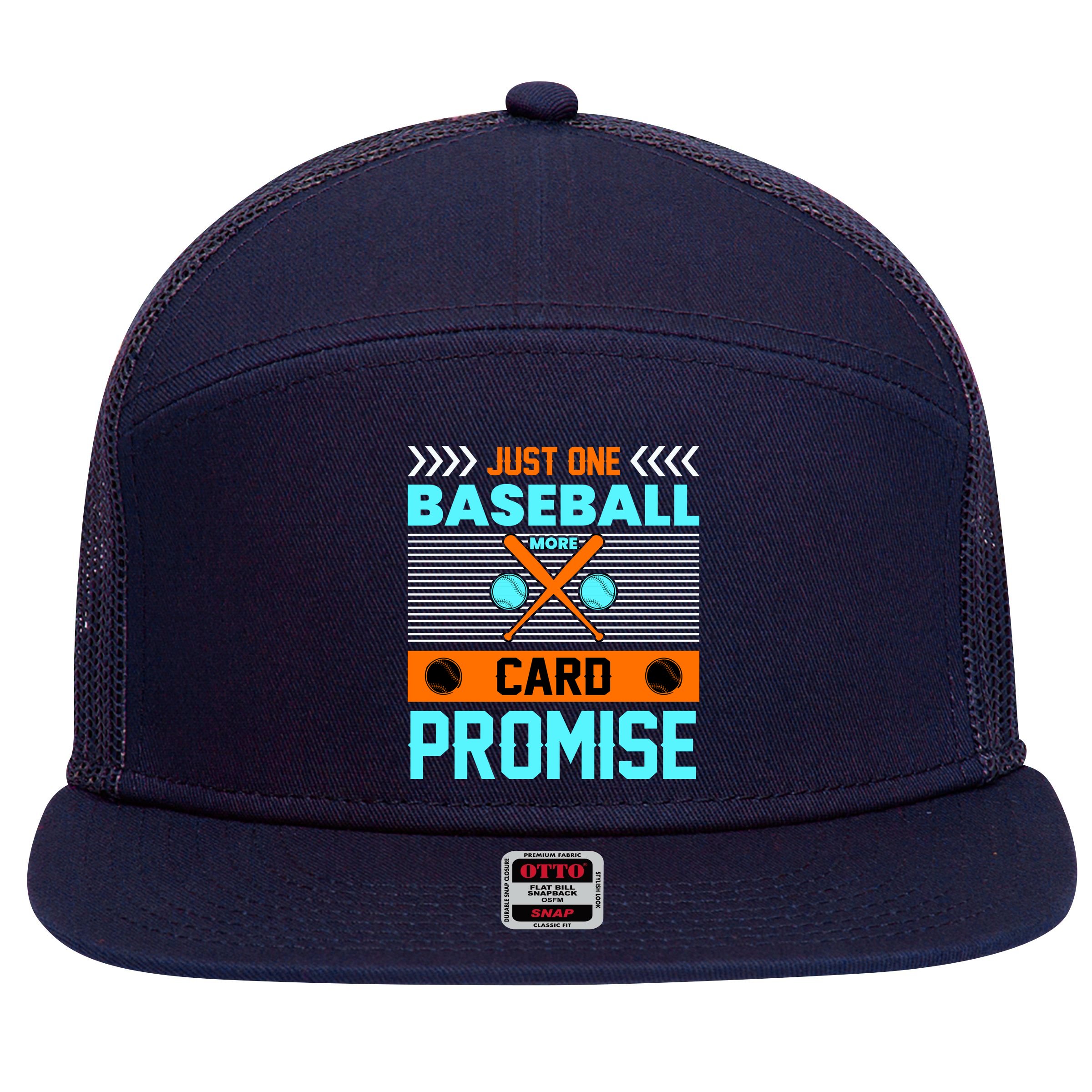 Funny Baseball Card 7 Panel Mesh Trucker Snapback Hat