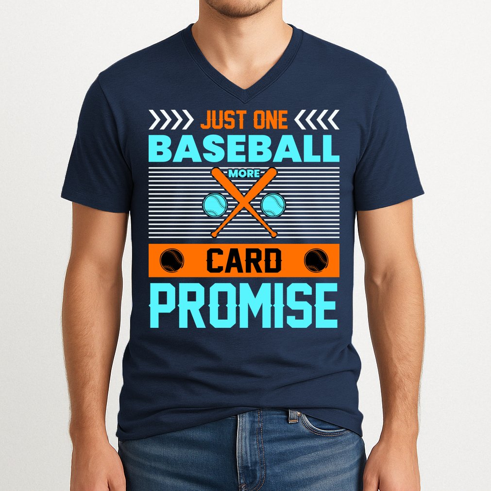 Funny Baseball Card V-Neck T-Shirt