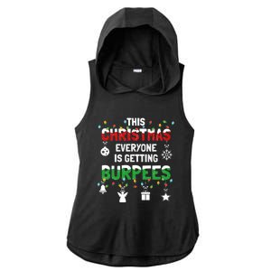 Funny Burpee Christmas Workout Fitness Sarcastic Funny Gift Ladies PosiCharge Tri-Blend Wicking Draft Hoodie Tank