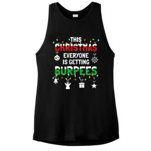 Funny Burpee Christmas Workout Fitness Sarcastic Funny Gift Ladies PosiCharge Tri-Blend Wicking Tank