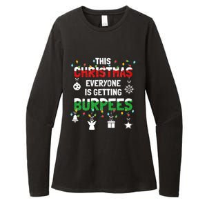 Funny Burpee Christmas Workout Fitness Sarcastic Funny Gift Womens CVC Long Sleeve Shirt