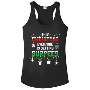 Funny Burpee Christmas Workout Fitness Sarcastic Funny Gift Ladies PosiCharge Competitor Racerback Tank