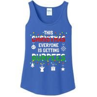 Funny Burpee Christmas Workout Fitness Sarcastic Funny Gift Ladies Essential Tank