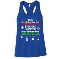 Funny Burpee Christmas Workout Fitness Sarcastic Funny Gift Women's Racerback Tank