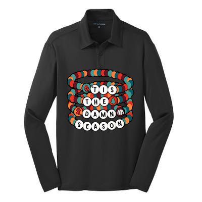 Friendship Bracelet Christmas Tis The Damn Season Silk Touch Performance Long Sleeve Polo