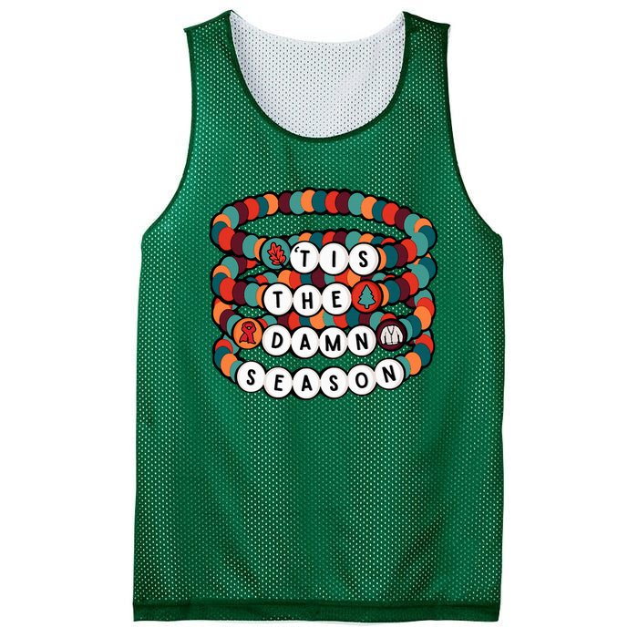 Friendship Bracelet Christmas Tis The Damn Season Mesh Reversible Basketball Jersey Tank