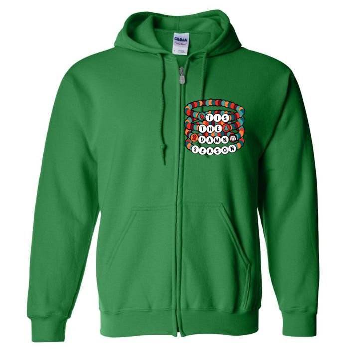 Friendship Bracelet Christmas Tis The Damn Season Full Zip Hoodie