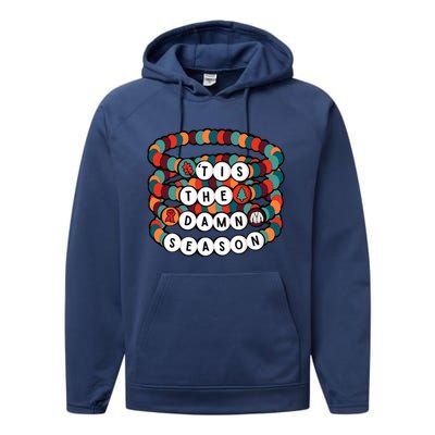 Friendship Bracelet Christmas Tis The Damn Season Performance Fleece Hoodie