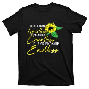 Friendship Bestfriend Cute Sunflower Bestie Bff Matching T-Shirt