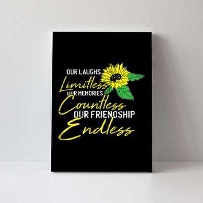 Friendship Bestfriend Cute Sunflower Bestie Bff Matching Canvas