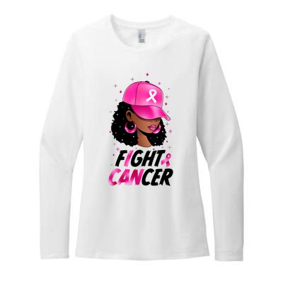 Fight Breast Cancer Womens CVC Long Sleeve Shirt