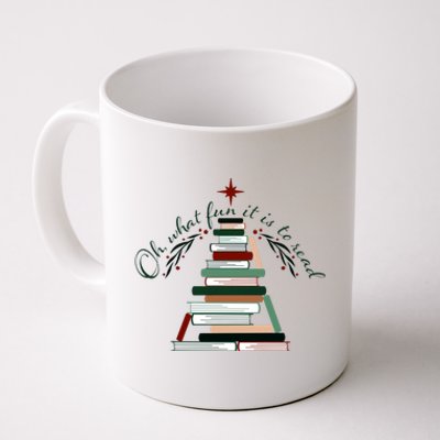 Funny Book Christmas Tree Oh What Fun Is It To Read Booknerd Gift Coffee Mug