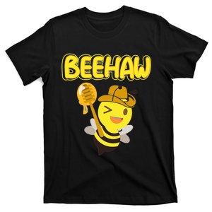 Funny Beehaw Cowboy Bee Cowgirl Bee Country Design T-Shirt