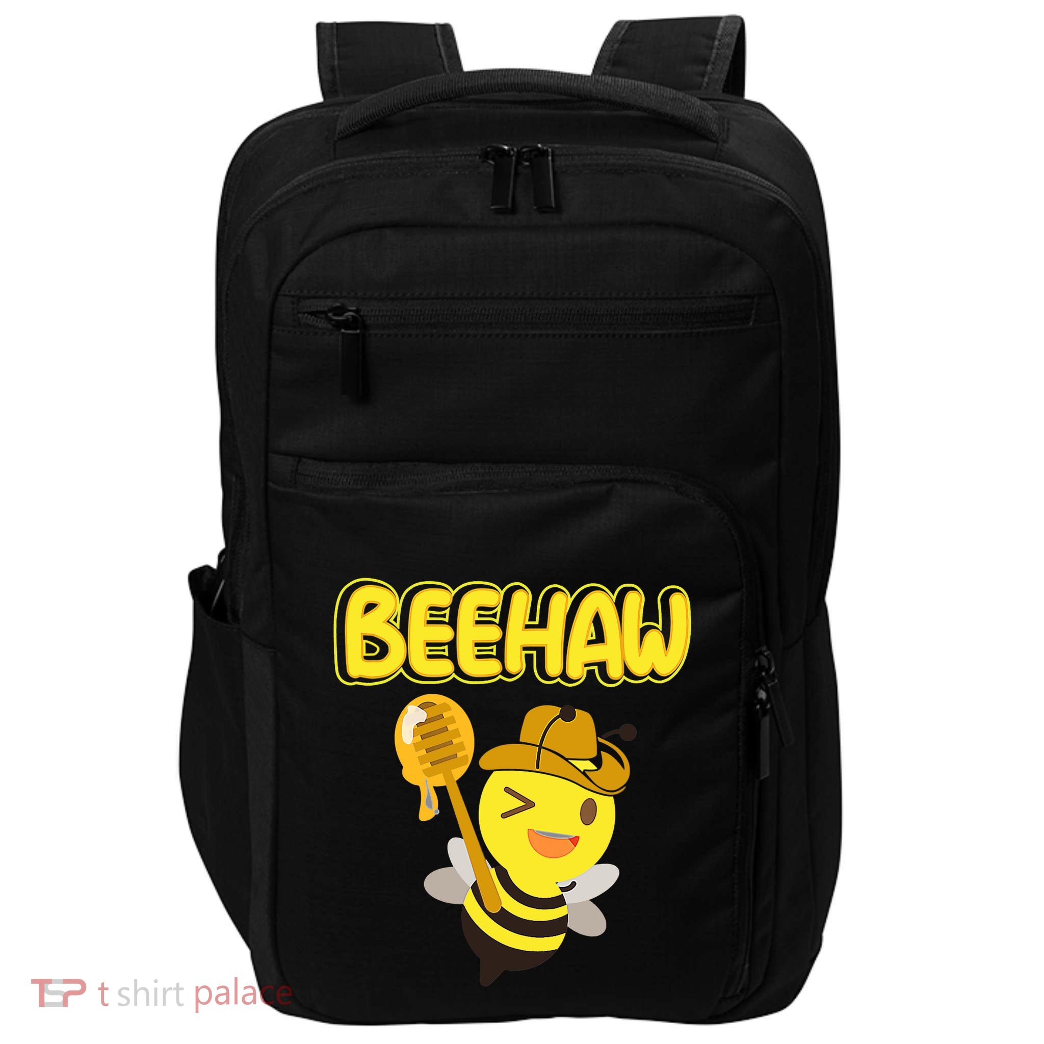 Funny Beehaw Cowboy Bee Cowgirl Bee Country Design Impact Tech Backpack