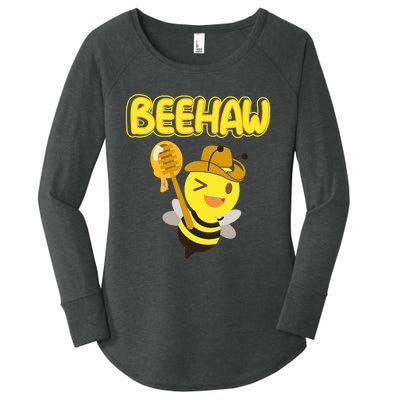 Funny Beehaw Cowboy Bee Cowgirl Bee Country Design Women's Perfect Tri Tunic Long Sleeve Shirt