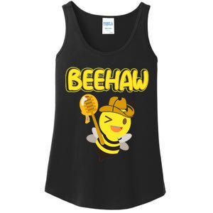 Funny Beehaw Cowboy Bee Cowgirl Bee Country Design Ladies Essential Tank