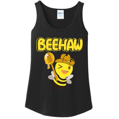 Funny Beehaw Cowboy Bee Cowgirl Bee Country Design Ladies Essential Tank