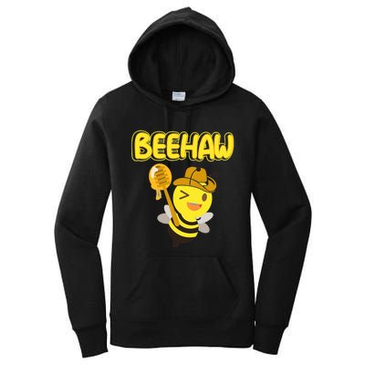 Funny Beehaw Cowboy Bee Cowgirl Bee Country Design Women's Pullover Hoodie