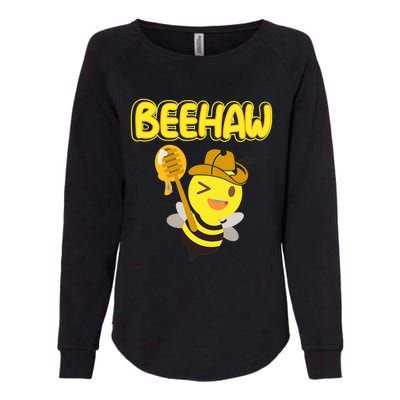 Funny Beehaw Cowboy Bee Cowgirl Bee Country Design Womens California Wash Sweatshirt