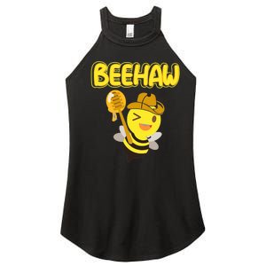 Funny Beehaw Cowboy Bee Cowgirl Bee Country Design Women's Perfect Tri Rocker Tank