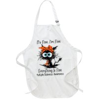 Funny Black Cat Its Fine Im Fine Multiple Sclerosis Apron