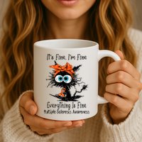 Funny Black Cat Its Fine Im Fine Multiple Sclerosis Mug
