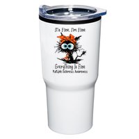 Funny Black Cat Its Fine Im Fine Multiple Sclerosis Tumbler