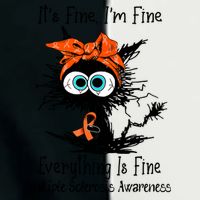 Funny Black Cat Its Fine Im Fine Multiple Sclerosis Infant Baby Jersey Bodysuit