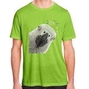 Funny Bird Curious African Gray Parrot Gift Adult ChromaSoft Performance T-Shirt