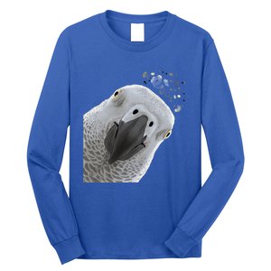 Funny Bird Curious African Gray Parrot Gift Long Sleeve Shirt