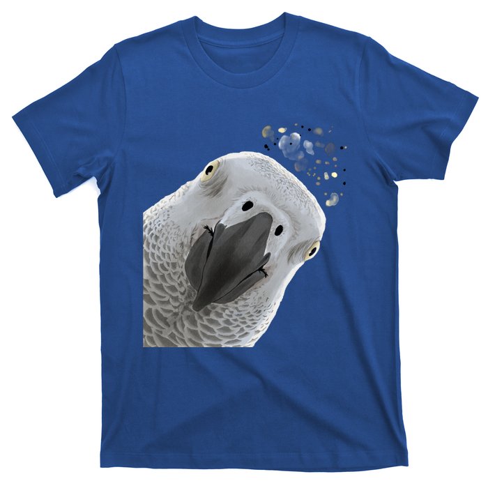 Funny Bird Curious African Gray Parrot Gift T-Shirt