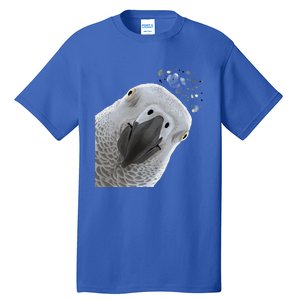 Funny Bird Curious African Gray Parrot Gift Tall T-Shirt