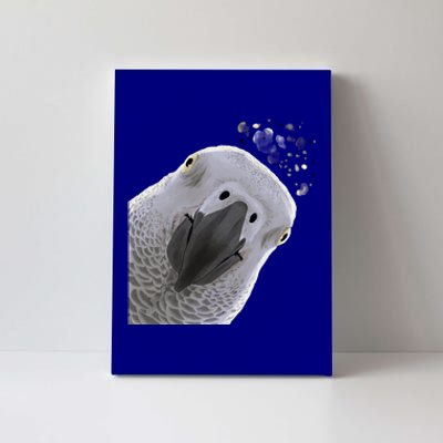 Funny Bird Curious African Gray Parrot Gift Canvas