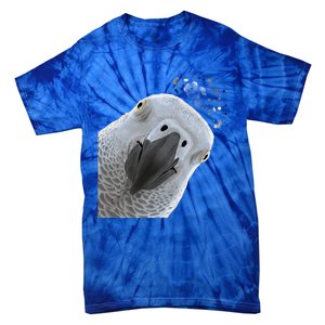 Funny Bird Curious African Gray Parrot Gift Tie-Dye T-Shirt