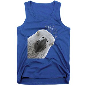 Funny Bird Curious African Gray Parrot Gift Tank Top